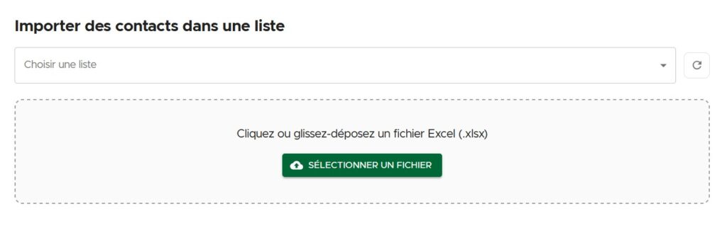 Importer des Contacts Directement dans une Liste